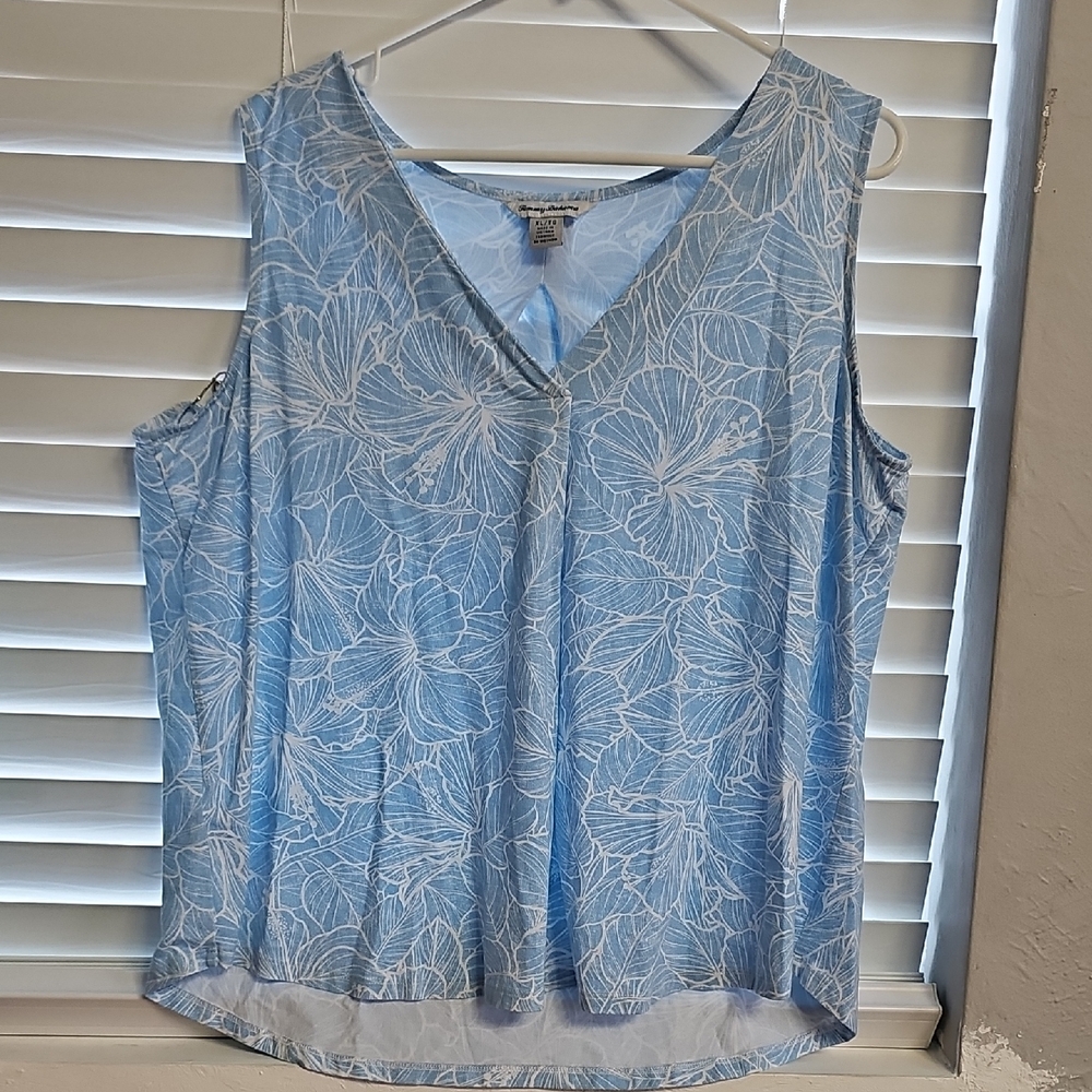 Tommy Bahama Light Blue Floral V-Neck Camisole - Picture 2 of 7